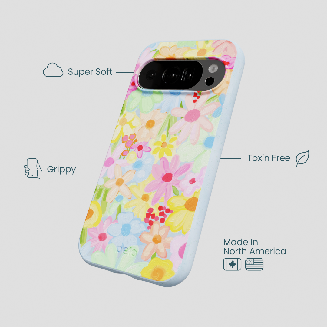 Powder Blue Flora Foam Google Pixel 10/10 Pro Case
