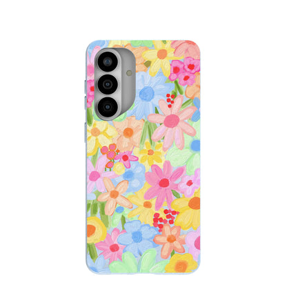 Powder Blue Flora Foam Samsung Galaxy S26+(Plus) Case