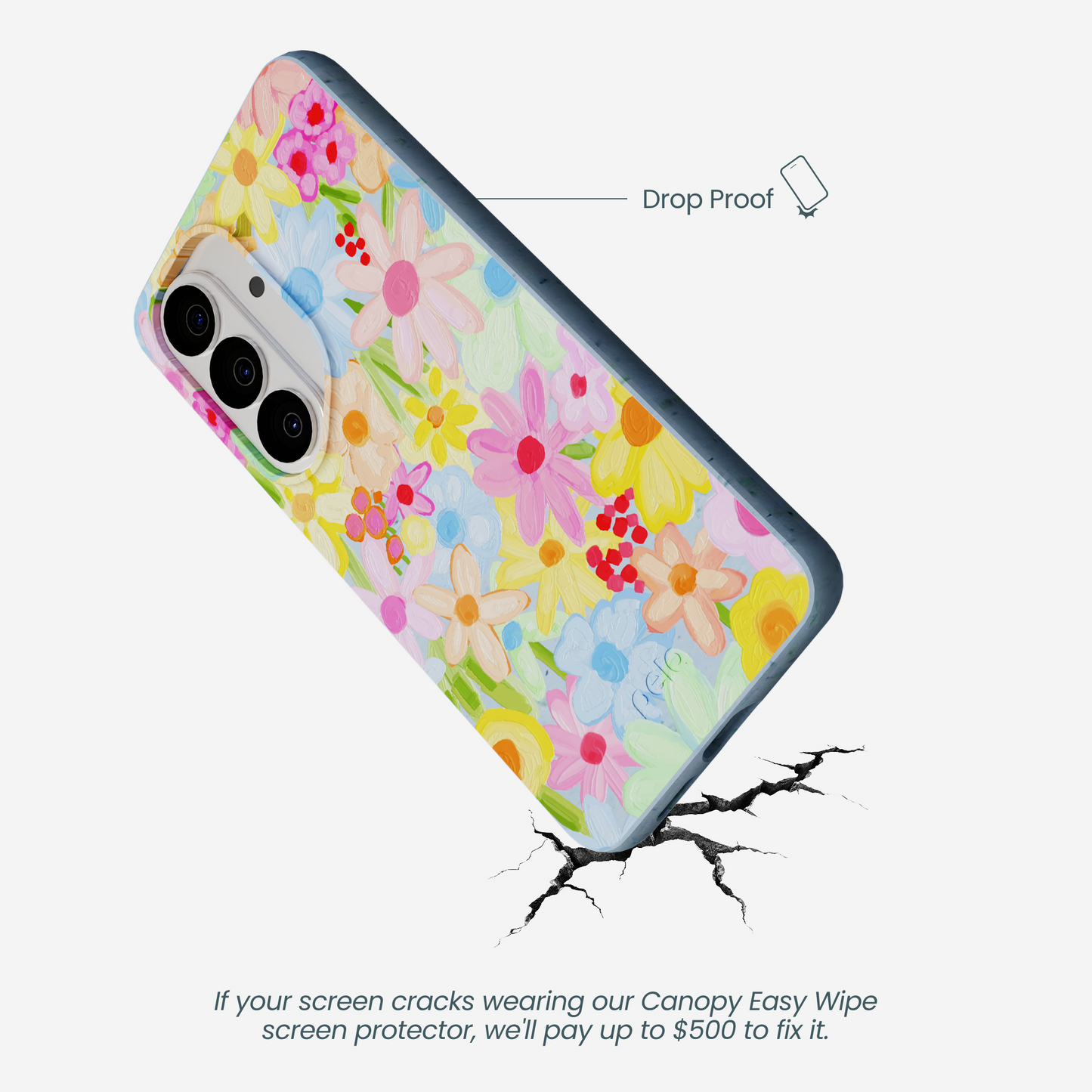 Powder Blue Flora Foam Samsung Galaxy S26 Case