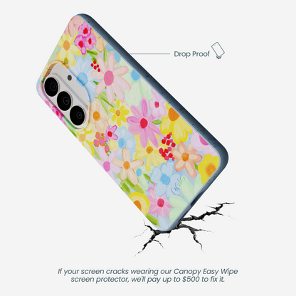 Powder Blue Flora Foam Samsung Galaxy S26 Case