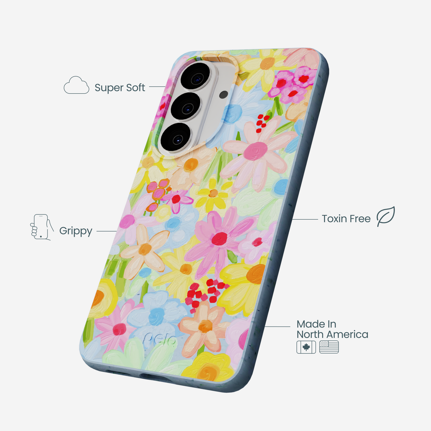 Powder Blue Flora Foam Samsung Galaxy S26 Case