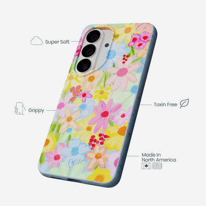 Powder Blue Flora Foam Samsung Galaxy S26 Case