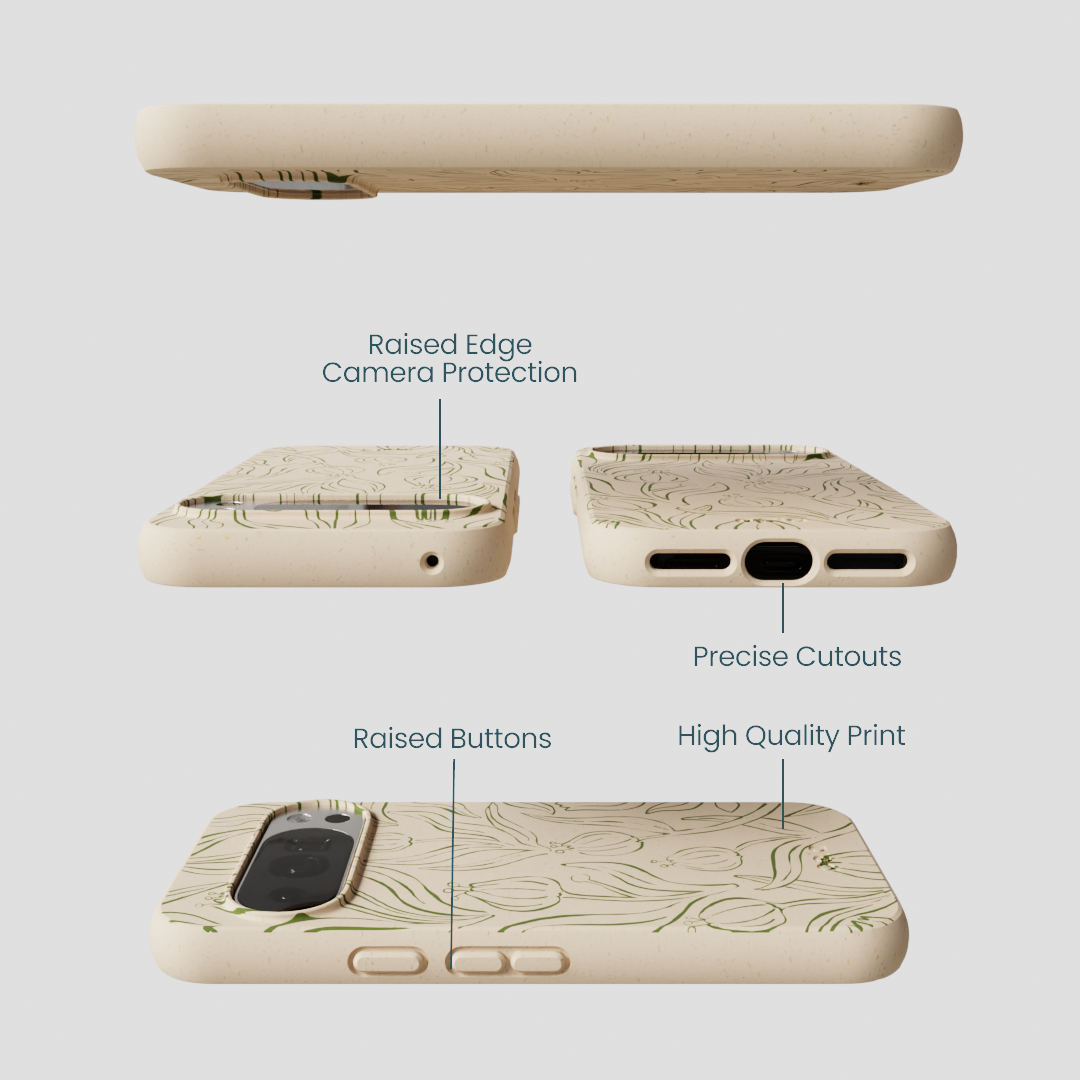 Seashell Floral Flow Google Pixel 10/10 Pro Case