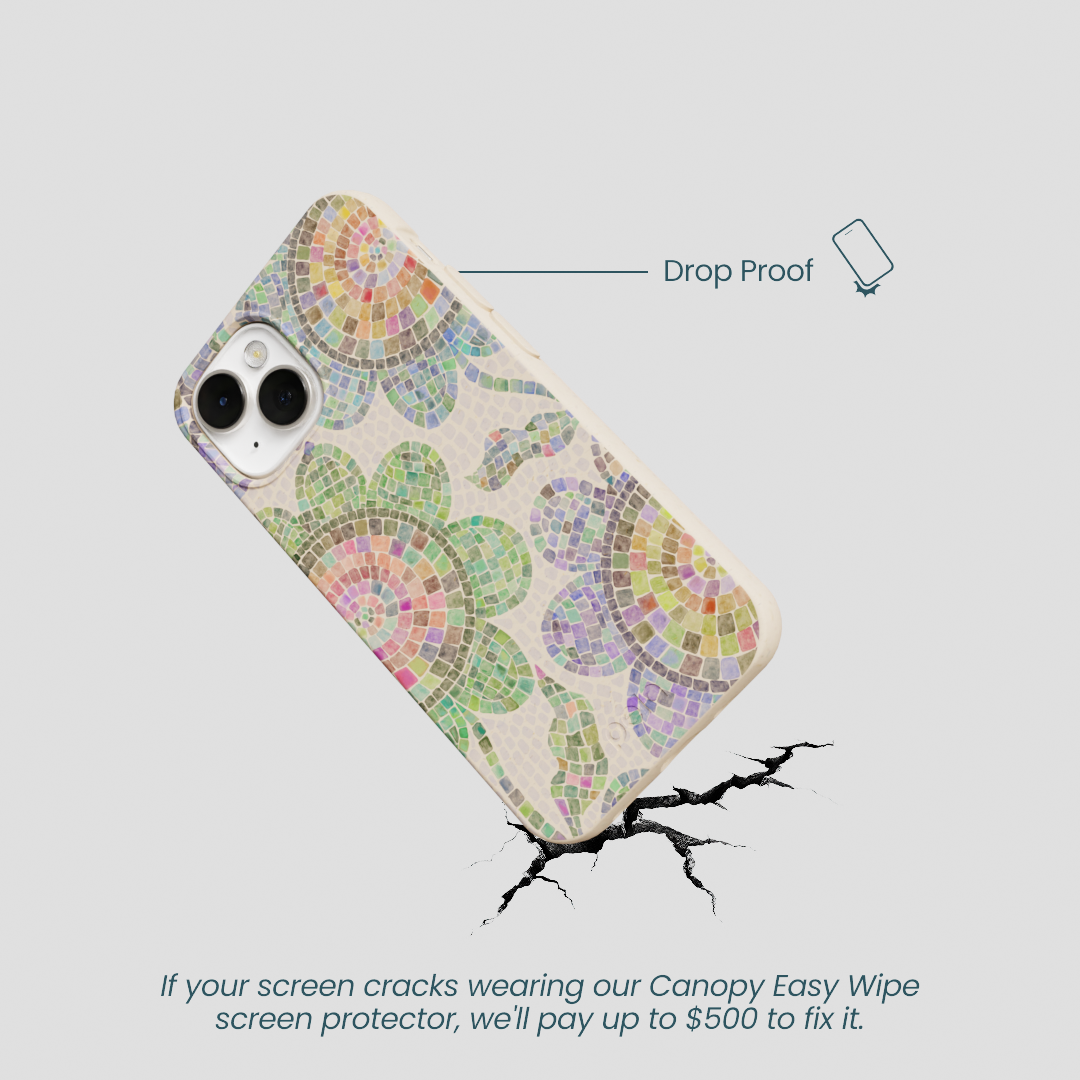 Seashell Floral Mosaic iPhone 13 Mini Case