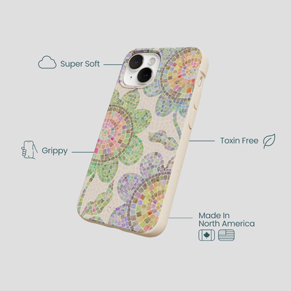 Seashell Floral Mosaic iPhone 13 Mini Case