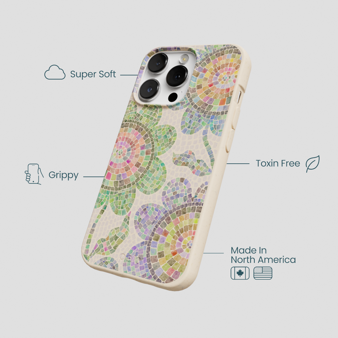 Seashell Floral Mosaic iPhone 13 Pro Case