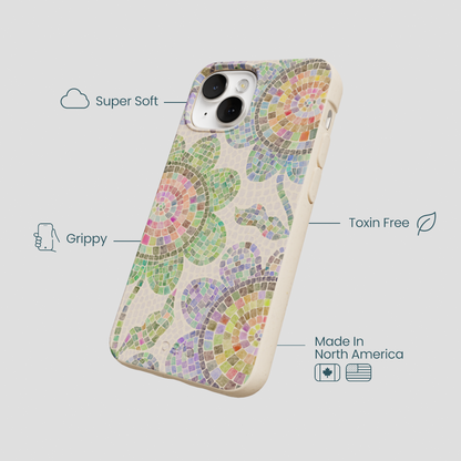 Seashell Floral Mosaic iPhone 13 Case