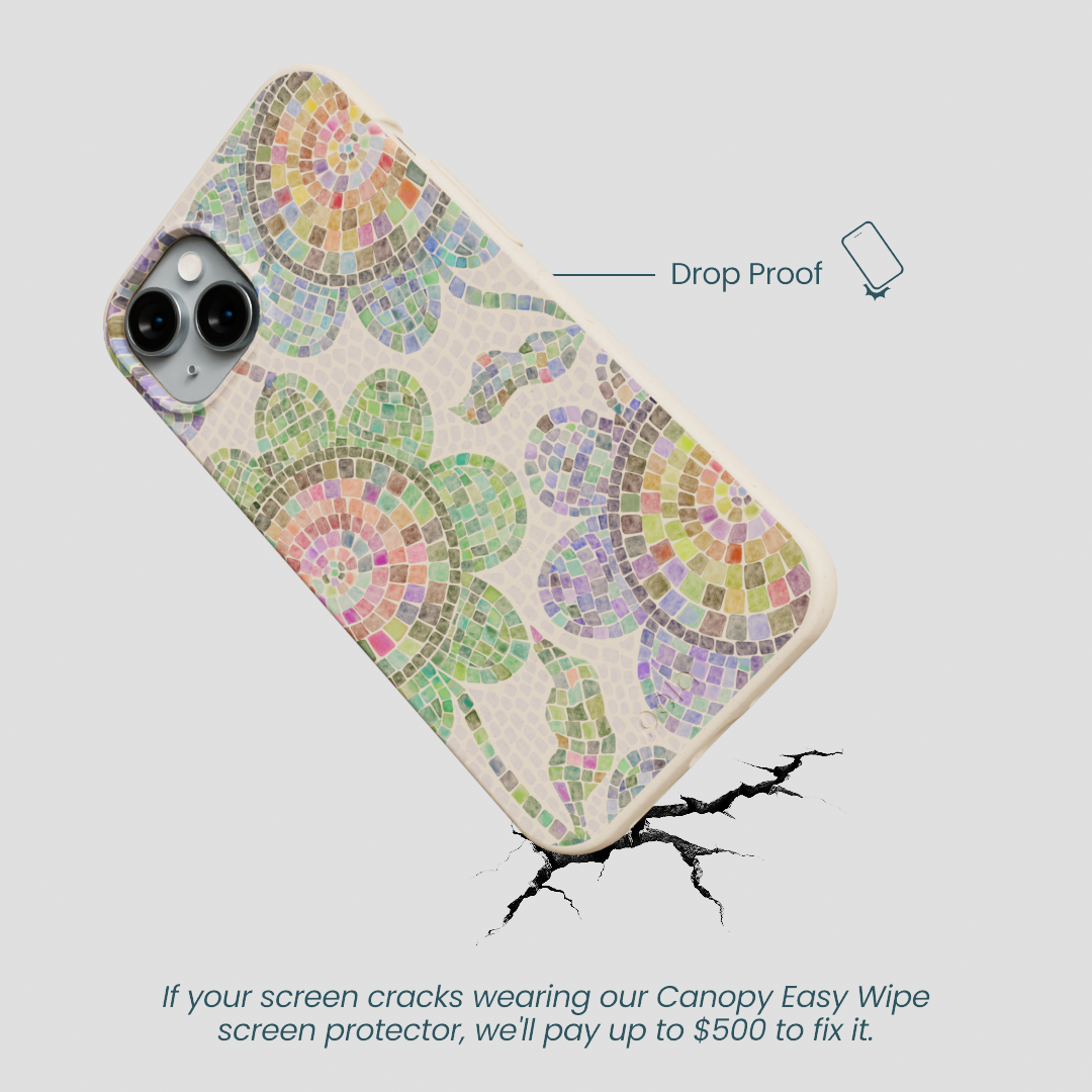 Seashell Floral Mosaic iPhone 14 Plus Case