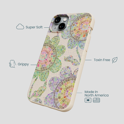Seashell Floral Mosaic iPhone 14 Plus Case