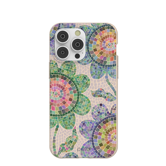 Seashell Floral Mosaic iPhone 14 Pro Max Case