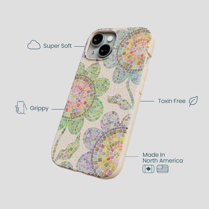 Seashell Floral Mosaic iPhone 14 Case