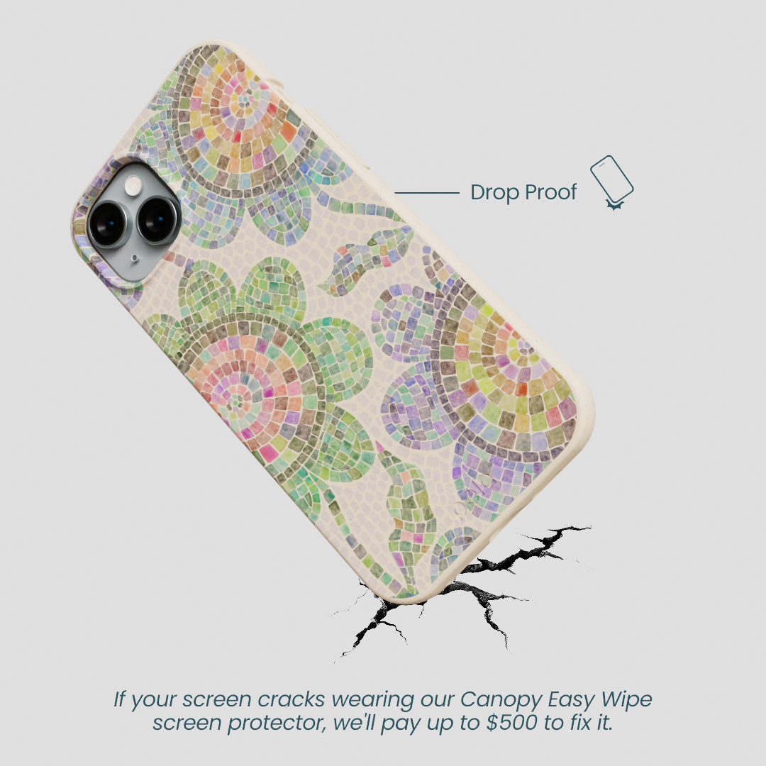 Seashell Floral Mosaic iPhone 15 Plus Case