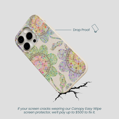 Seashell Floral Mosaic iPhone 15 Pro Case