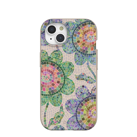 Seashell Floral Mosaic iPhone 15 Case