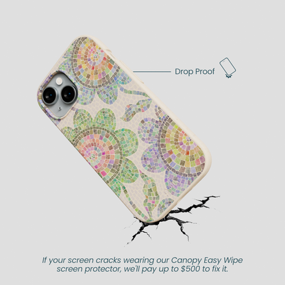 Seashell Floral Mosaic iPhone 15 Case
