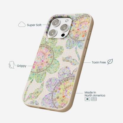 Seashell Floral Mosaic iPhone 16 Pro Max Case