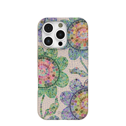 Seashell Floral Mosaic iPhone 16 Pro Case