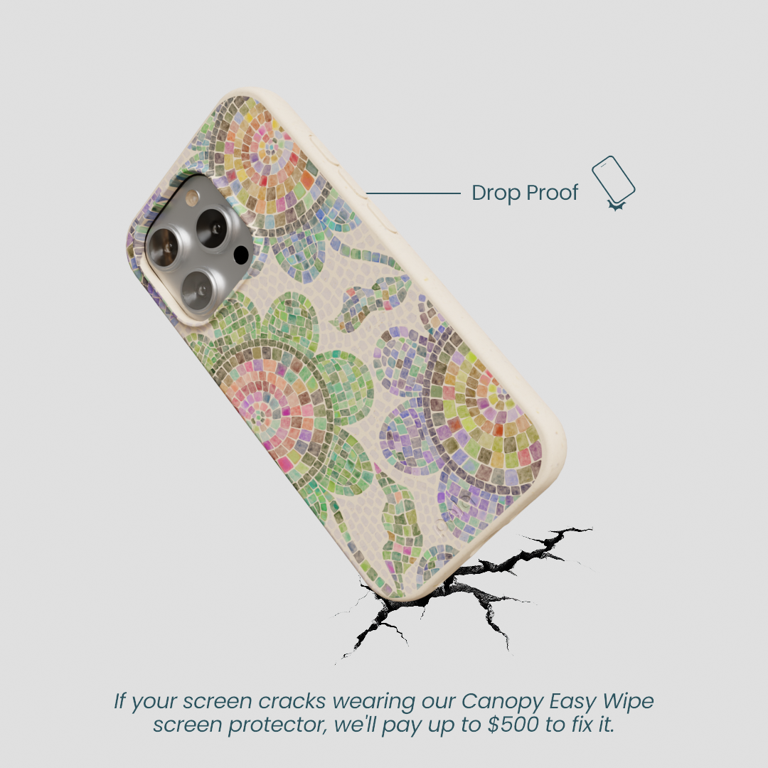 Seashell Floral Mosaic iPhone 16 Pro Case