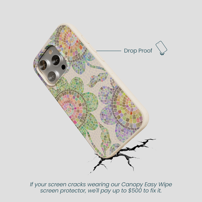 Seashell Floral Mosaic iPhone 16 Pro Case