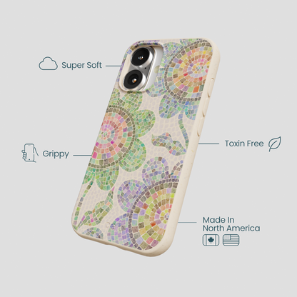 Seashell Floral Mosaic iPhone 16 Case