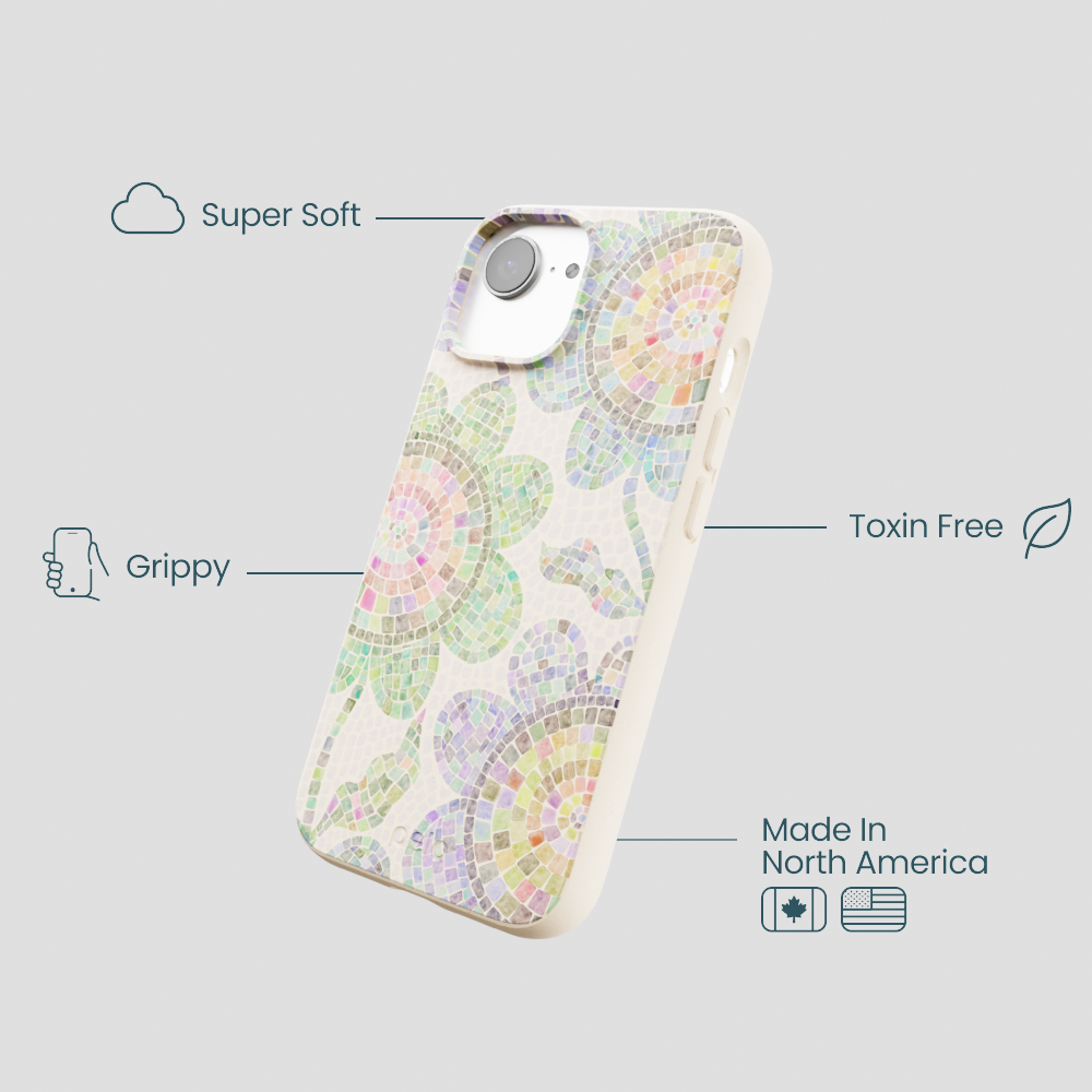 Seashell Floral Mosaic iPhone 16e/17e Case