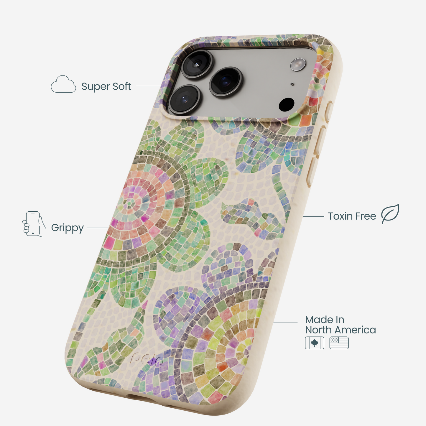 Seashell Floral Mosaic iPhone 17 Pro Max Case