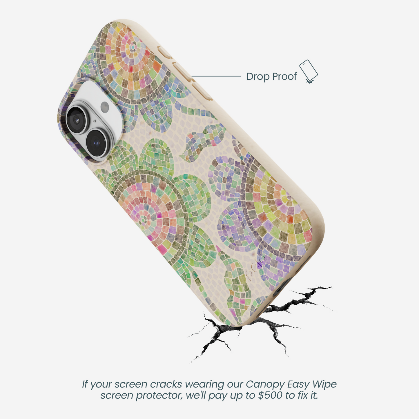 Seashell Floral Mosaic iPhone 17 Case