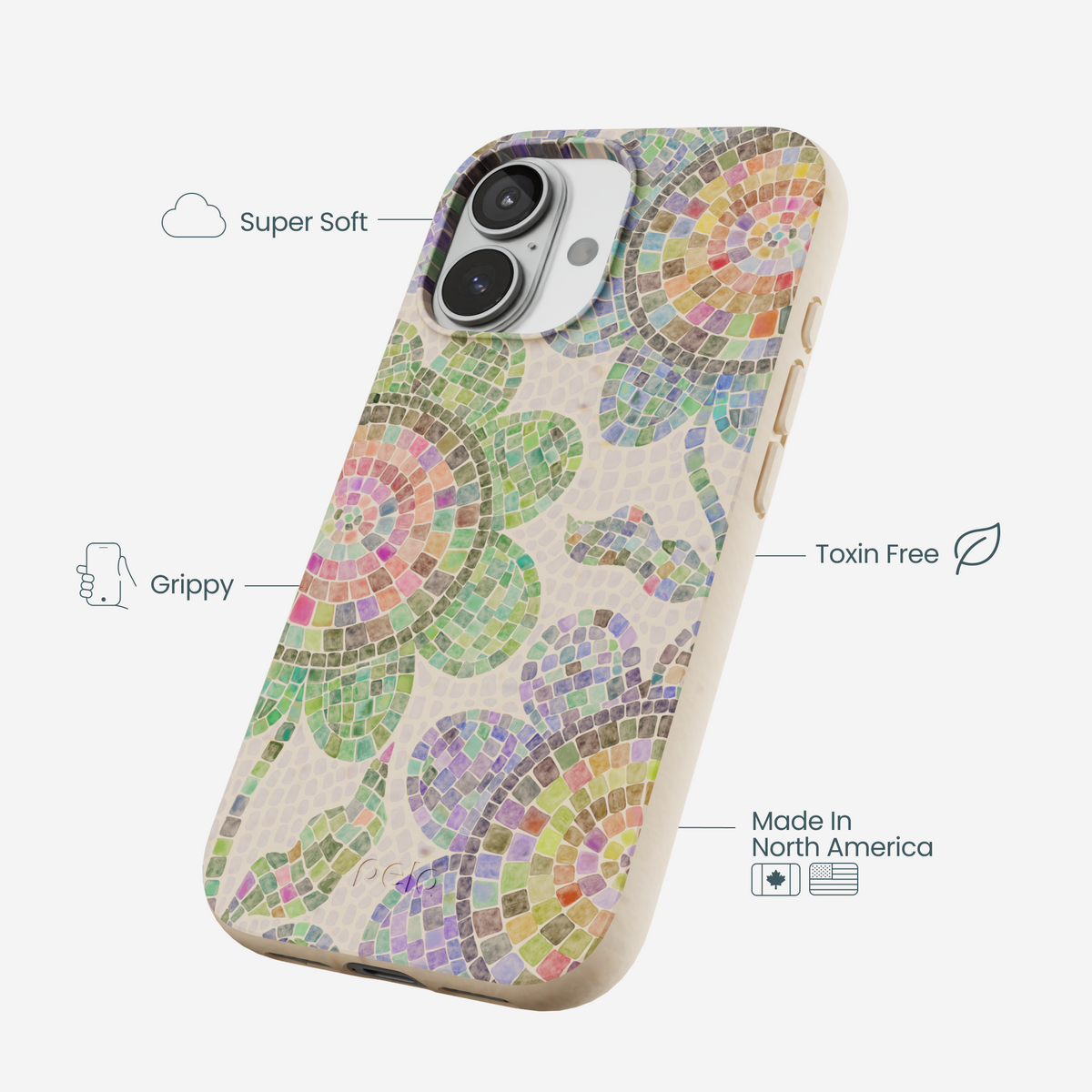 Seashell Floral Mosaic iPhone 17 Case