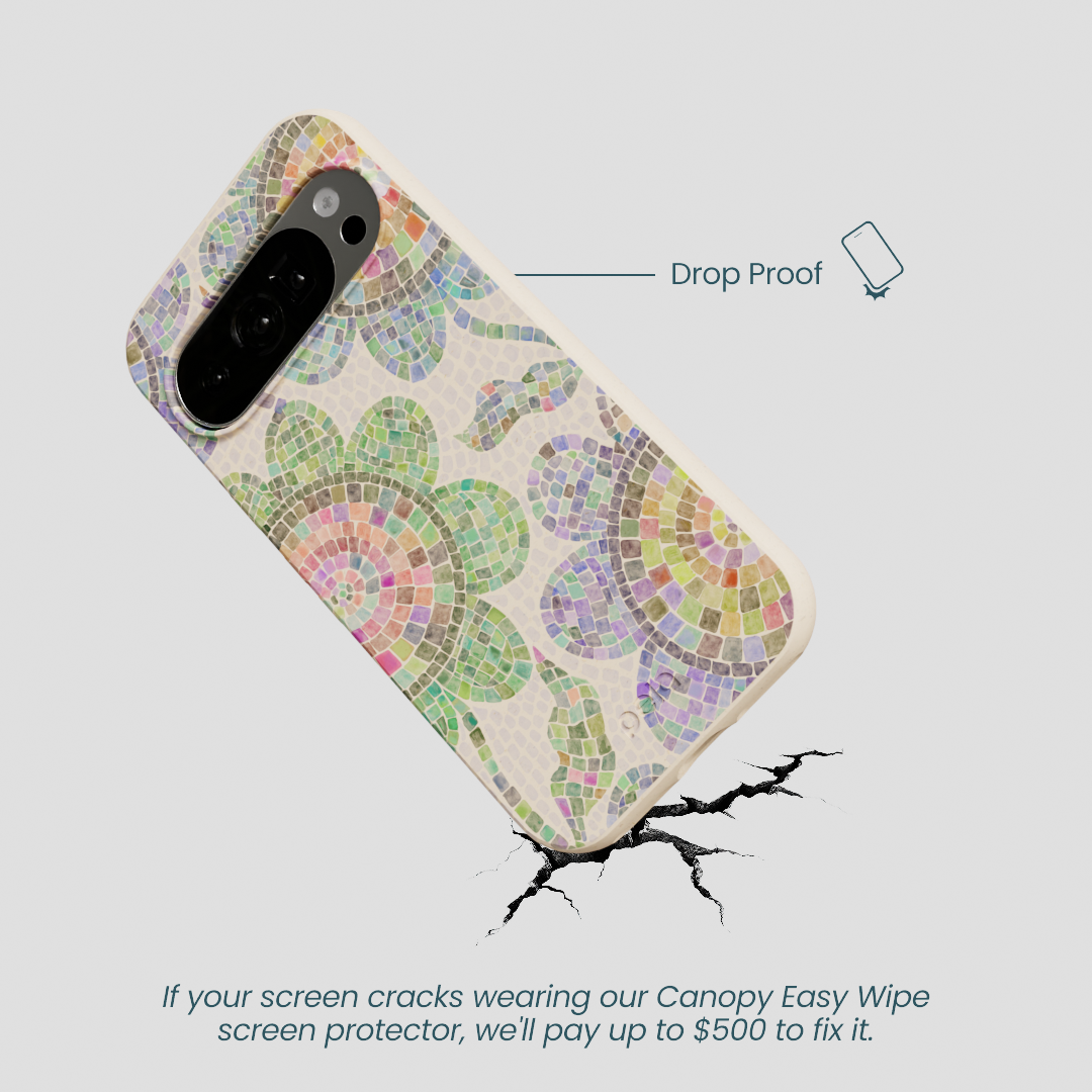 Seashell Floral Mosaic Google Pixel 10/10 Pro Case