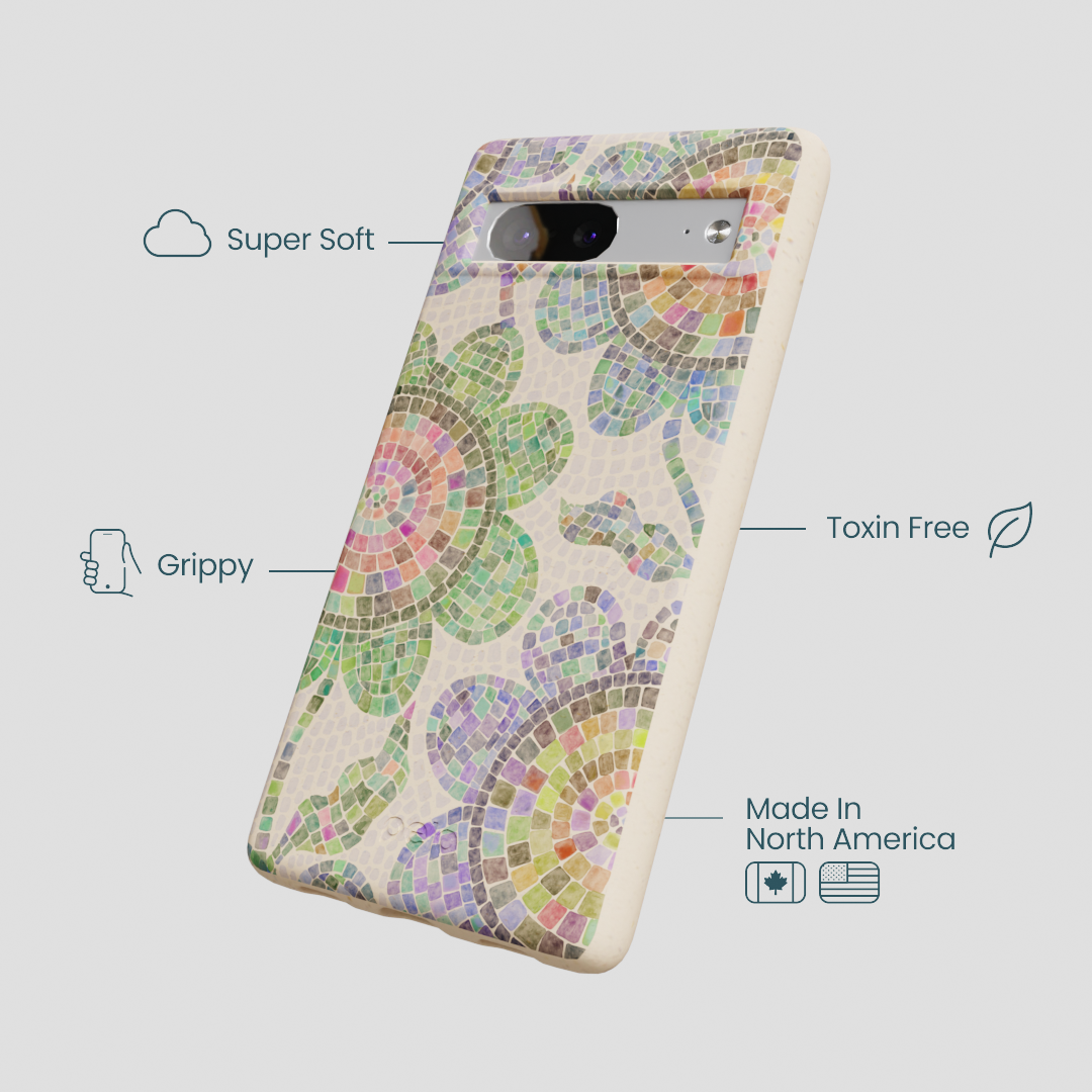 Seashell Floral Mosaic Google Pixel 7a Case