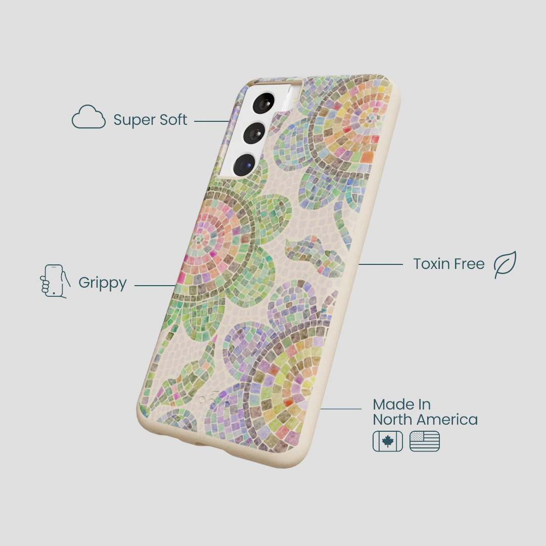 Seashell Floral Mosaic Samsung Galaxy S22 Case