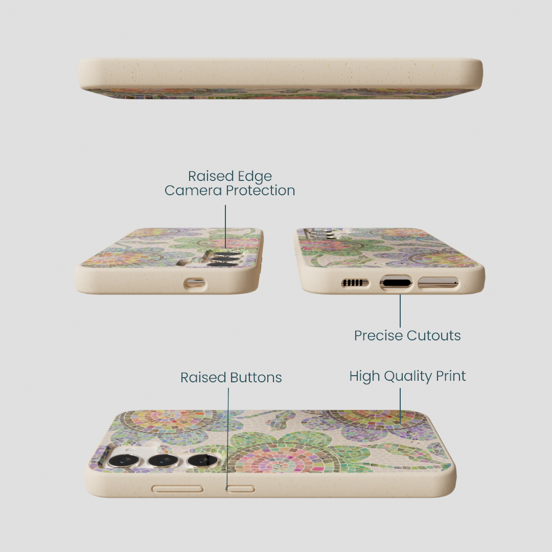 Seashell Floral Mosaic Samsung Galaxy S23 Case