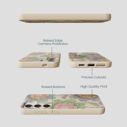 Seashell Floral Mosaic Samsung Galaxy S23 Case