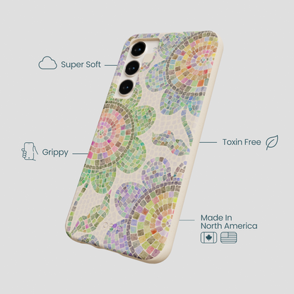 Seashell Floral Mosaic Samsung Galaxy S24+(Plus) Case