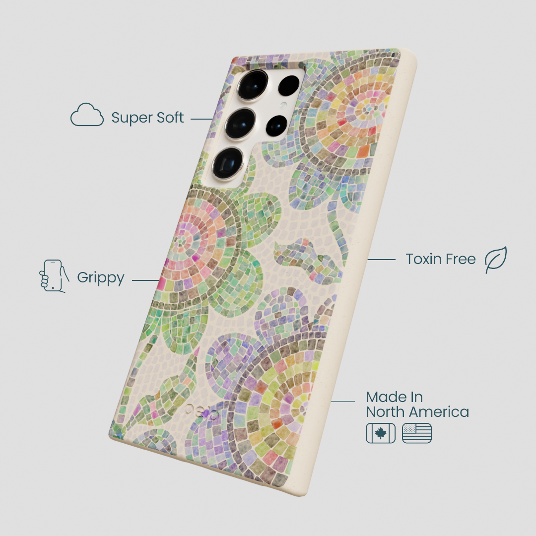 Seashell Floral Mosaic Samsung Galaxy S24 Ultra Case