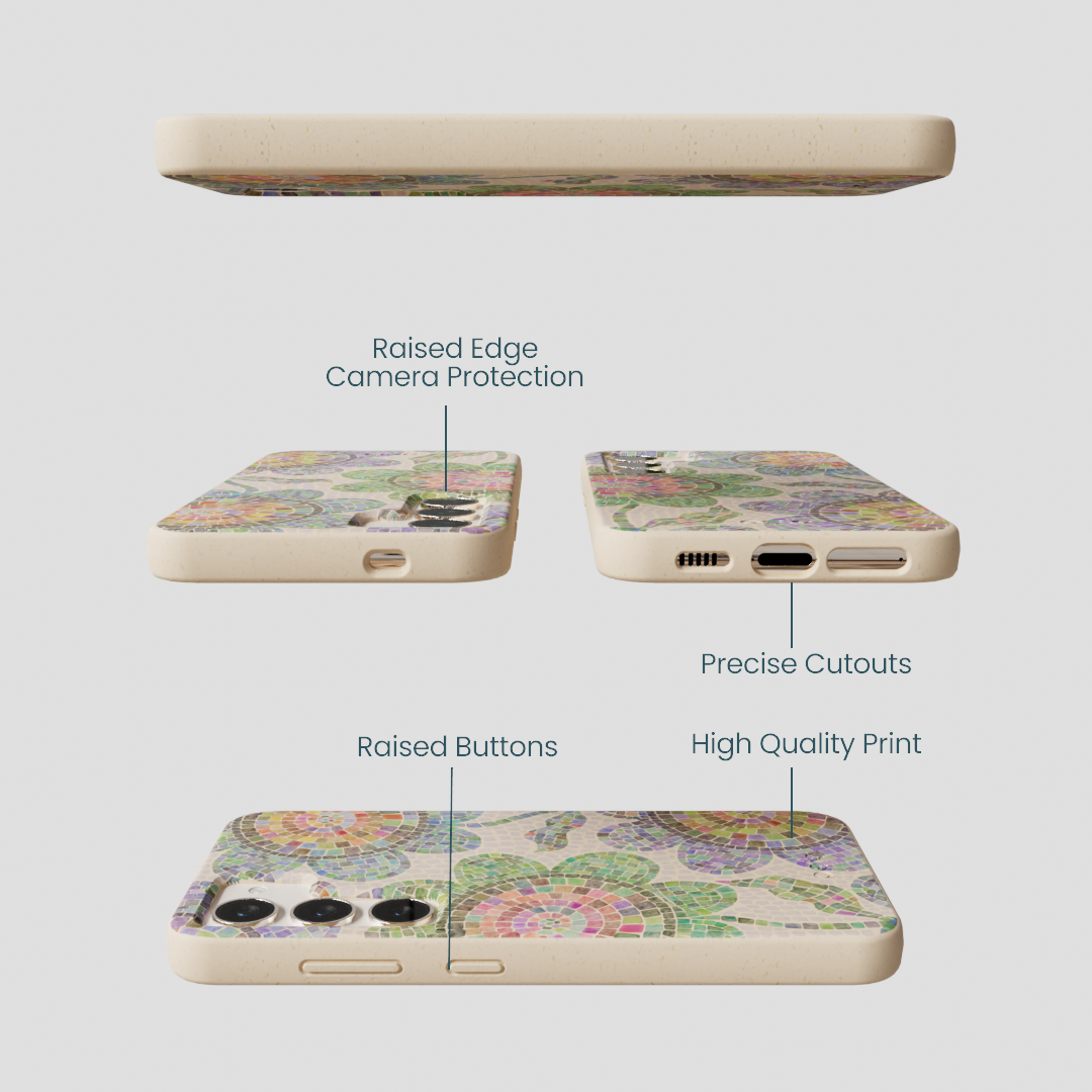 Seashell Floral Mosaic Samsung Galaxy S24 Case