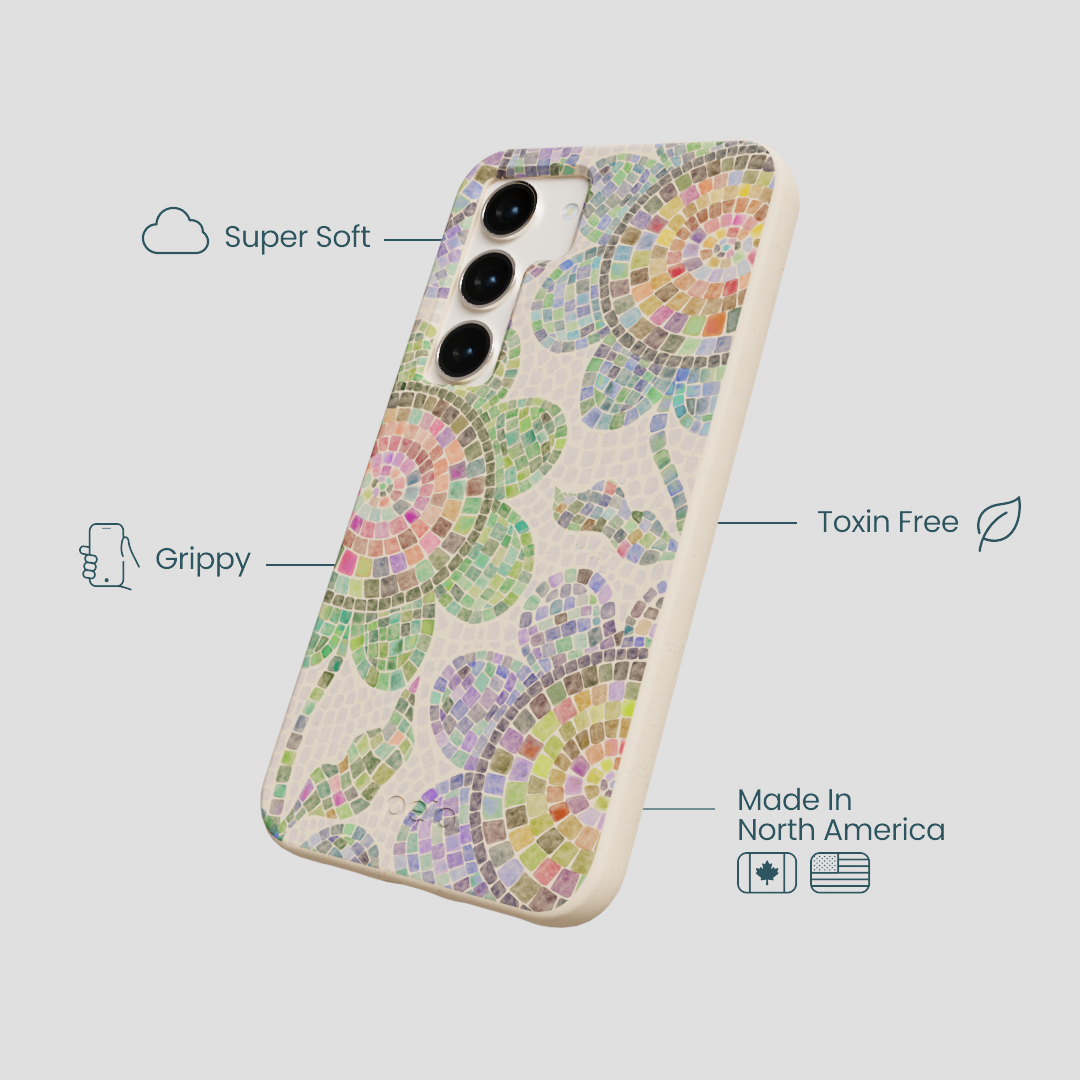 Seashell Floral Mosaic Samsung Galaxy S24 Case