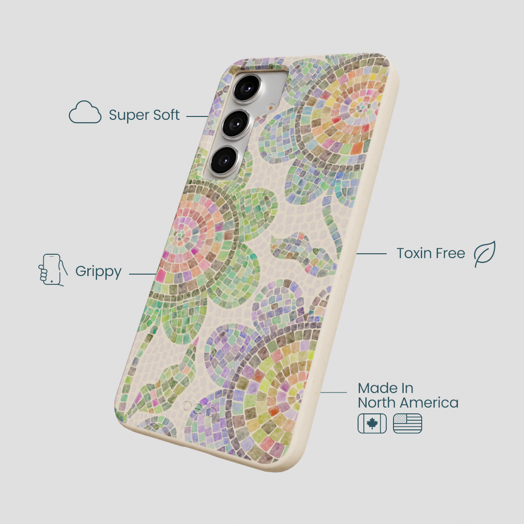 Seashell Floral Mosaic Samsung Galaxy S25+(Plus) Case