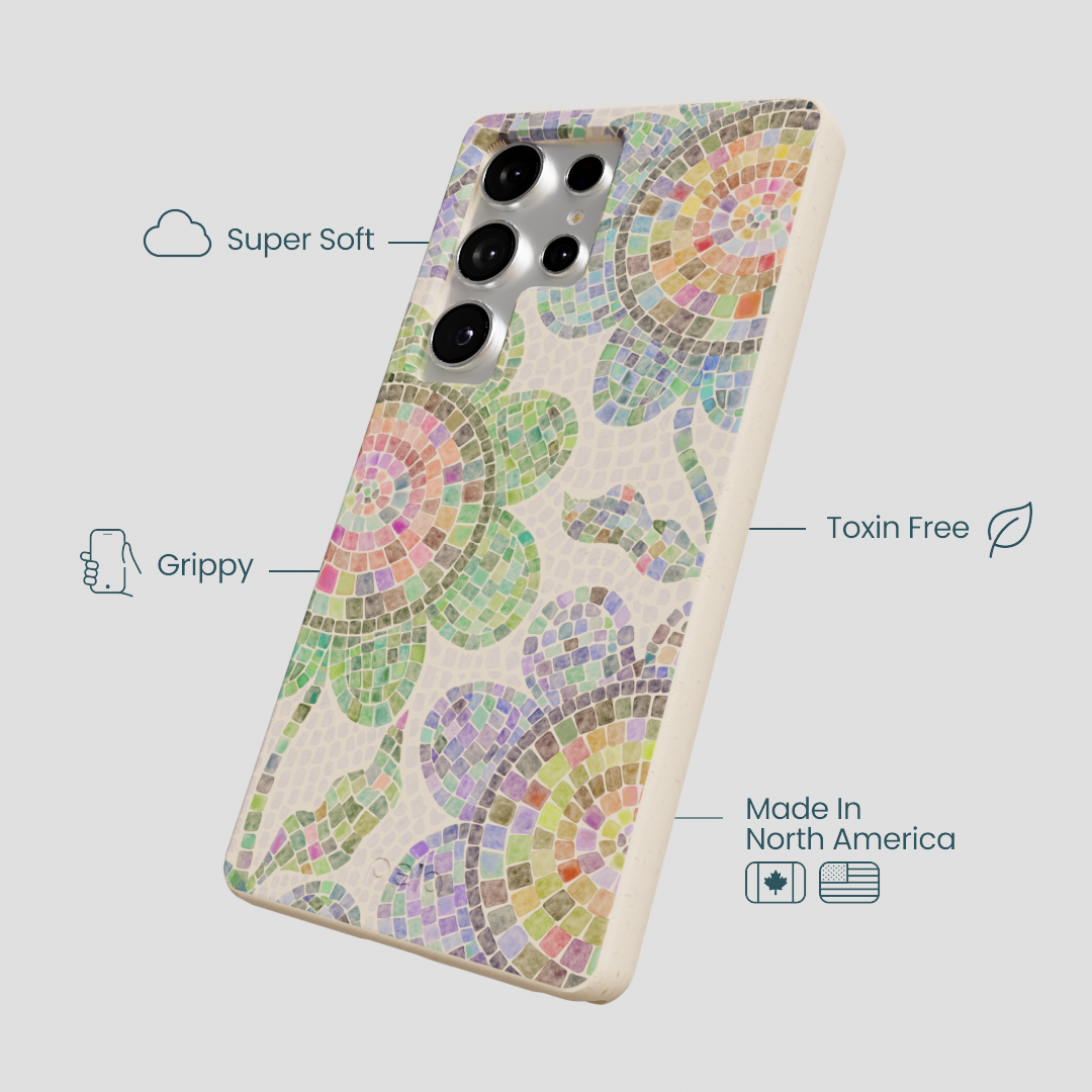 Seashell Floral Mosaic Samsung Galaxy S25 Ultra Case