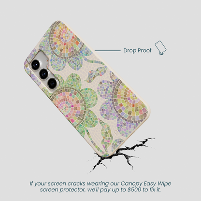 Seashell Floral Mosaic Samsung Galaxy S25 Case