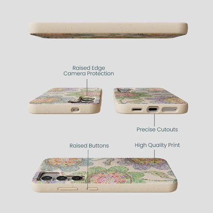 Seashell Floral Mosaic Samsung Galaxy S25 Case