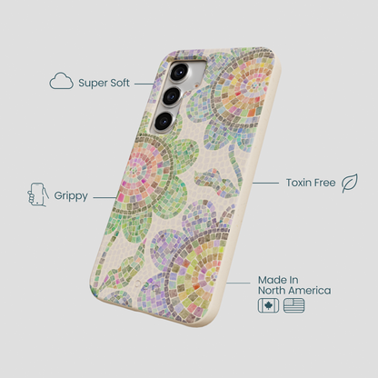 Seashell Floral Mosaic Samsung Galaxy S25 Case