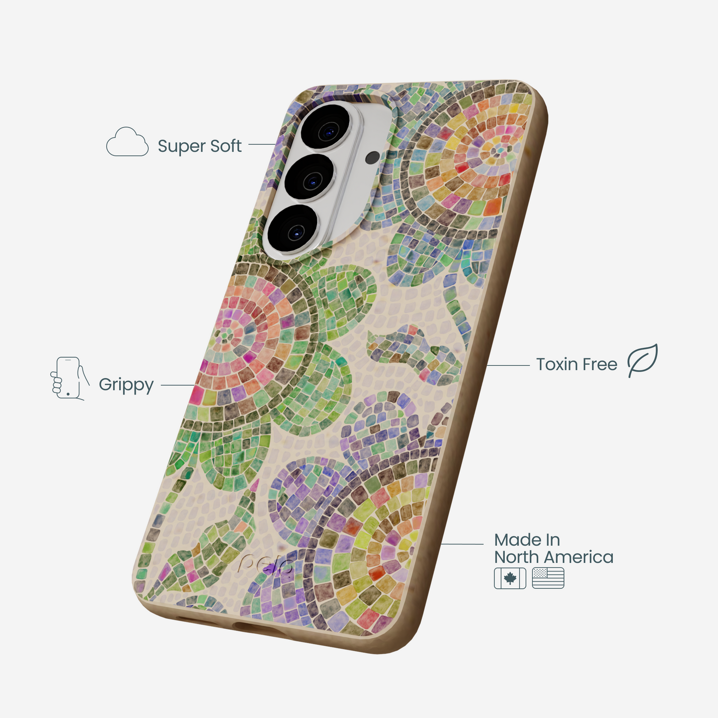 Seashell Floral Mosaic Samsung Galaxy S26 Case