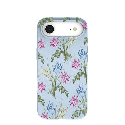 Powder Blue Floral Tapestry iPhone Air Case