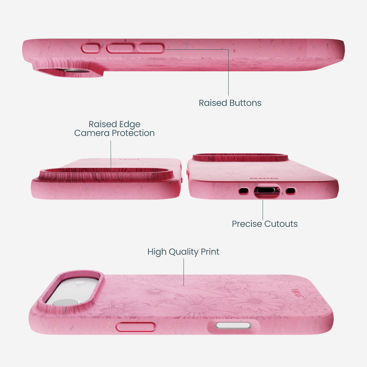 Bubblegum Pink Flora iPhone Air Case