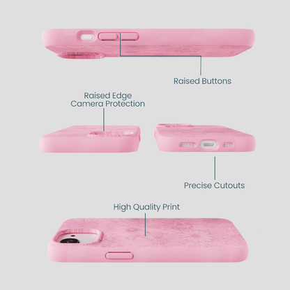 Bubblegum Pink Flora iPhone 16e/17e Case