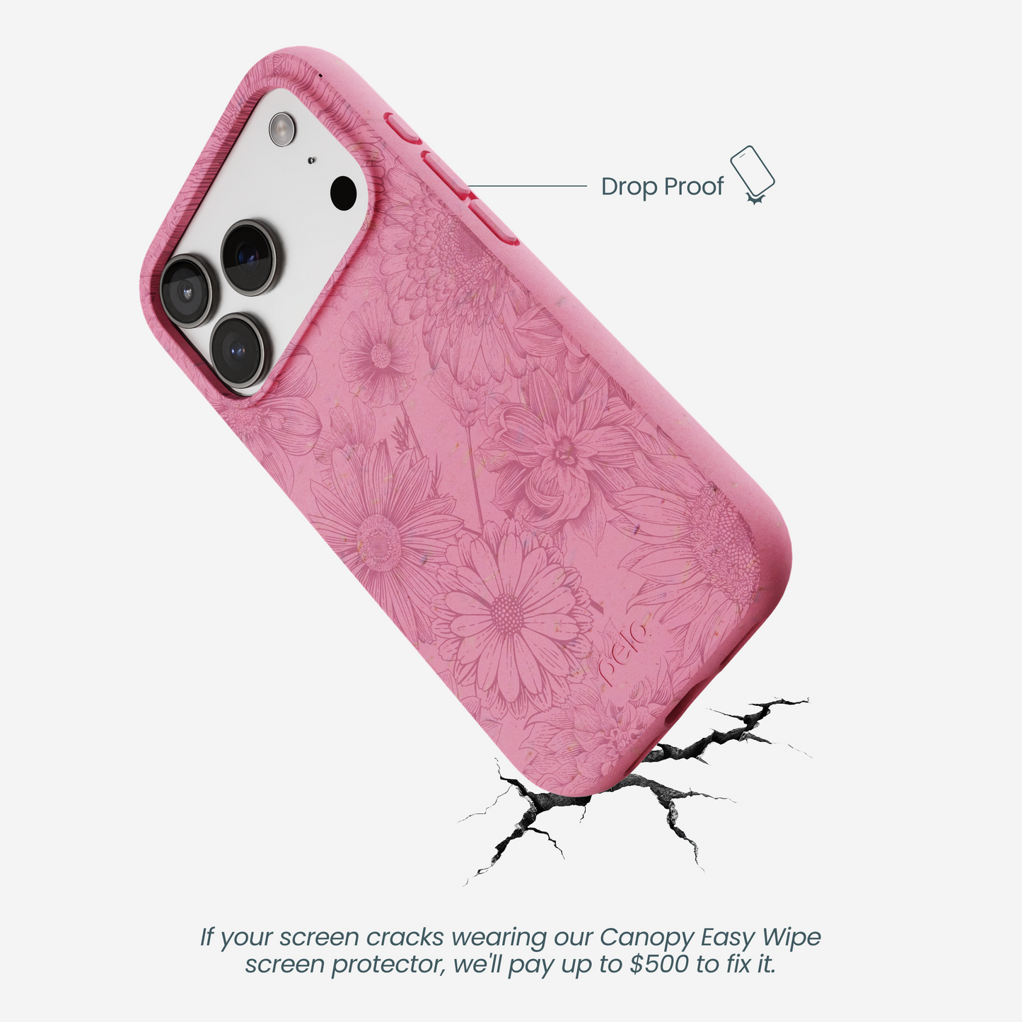 Bubblegum Pink Flora iPhone 17 Pro Case