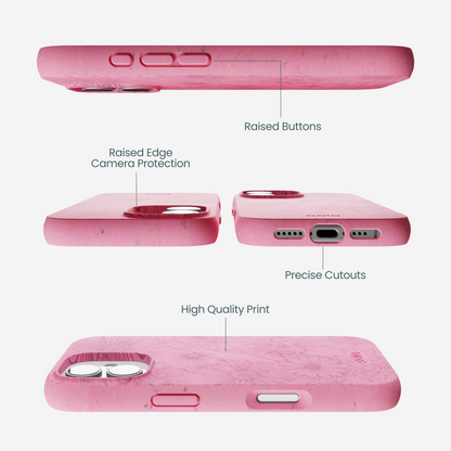 Bubblegum Pink Flora iPhone 17 Case