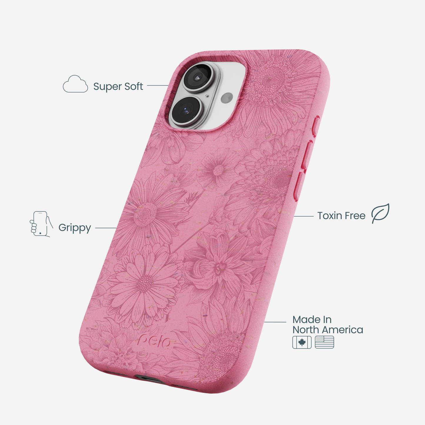Bubblegum Pink Flora iPhone 17 Case