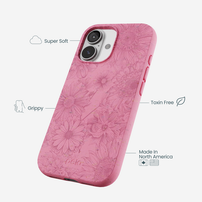 Bubblegum Pink Flora iPhone 17 Case
